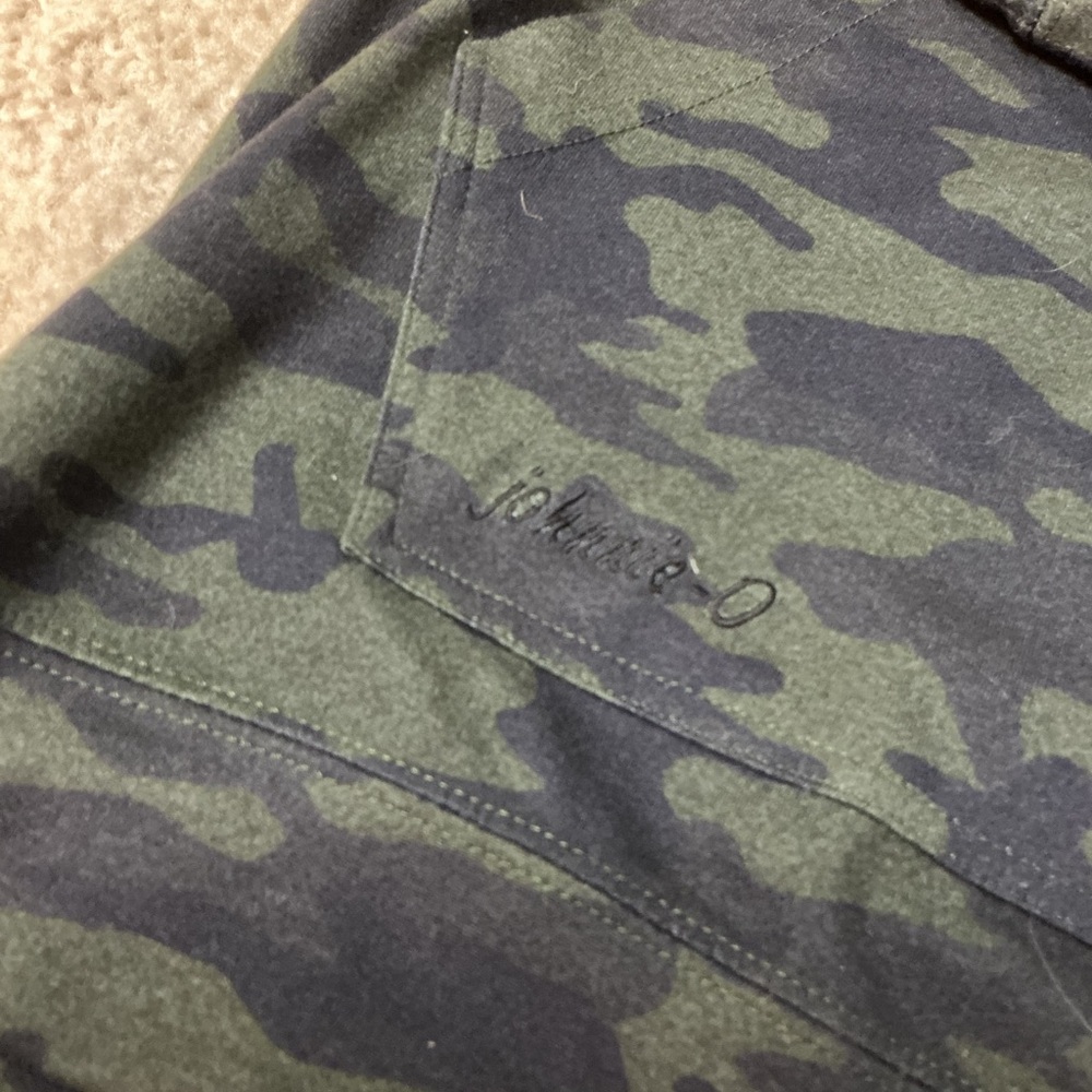 johnnie-O Dark Green Camouflage Zip-Up Sweater - Picture 3 of 6